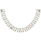 子供の誕生日パーティージャングルサファリ動物のための女の子 バンティングフラッグ (全)