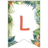 子供の誕生日パーティージャングルサファリ動物のための女の子 バンティングフラッグ (第2の旗)