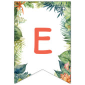 子供の誕生日パーティージャングルサファリ動物のための女の子 バンティングフラッグ (第3の旗)