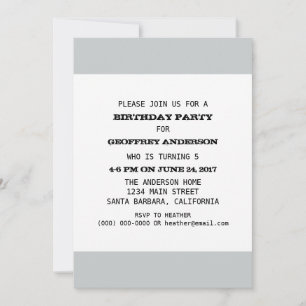 子供の誕生日パーティーテンプレート 招待状