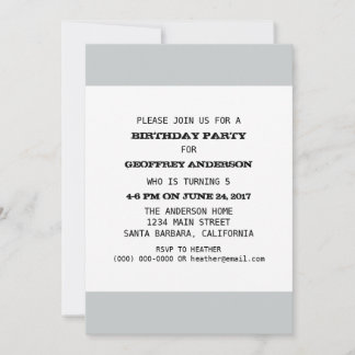 子供の誕生日パーティーテンプレート 招待状