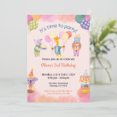 子供の誕生日パーティーテーマ 招待状 (スタンド正面)