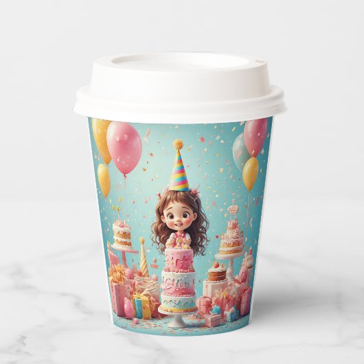 🎂 子供の誕生日パーティードリンクテーマ 🥤 紙コップ (正面)