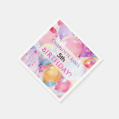 子供の誕生日パーティーバルーン優先供給 スタンダードカクテルナプキン (角)