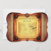 子供の誕生日パーティーパイレーツ招待状 セーブザデート (裏面)