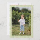 子供の誕生日パーティーファーム動物の写真(男の子) 招待状 (裏面)