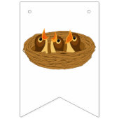 子供の誕生日パーティーフクロウオウムとうかん鳥 バンティングフラッグ (第2の旗)