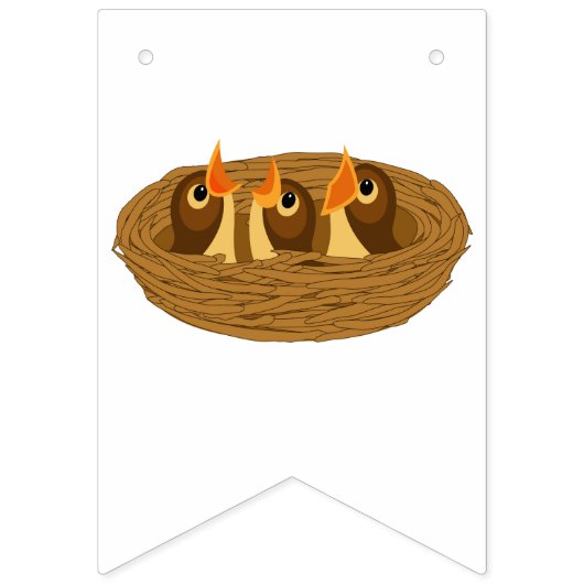 子供の誕生日パーティーフクロウオウムとうかん鳥 バンティングフラッグ (第2の旗)