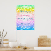 子供の誕生日パーティーマジカルユニコーンレインボー ポスター (キッチン)