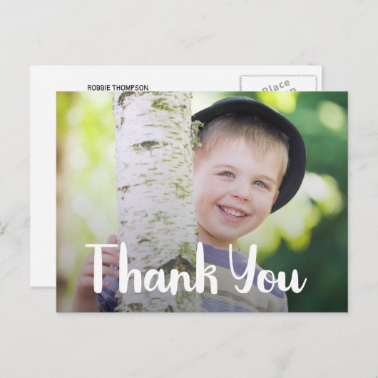 子供の誕生日パーティー写真ありがとうはがき ポストカード (正面/裏面)