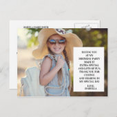 子供の誕生日パーティー写真ありがとう ポストカード (正面/裏面)