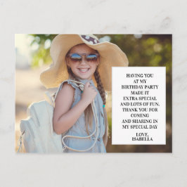 子供の誕生日パーティー写真ありがとう ポストカード