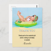 子供の誕生日パーティー写真ありがとう ポストカード (正面/裏面)