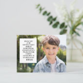 子供の誕生日パーティー写真ありがとう ポストカード (スタンド正面)