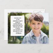 子供の誕生日パーティー写真ありがとう ポストカード (正面/裏面)