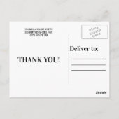 子供の誕生日パーティー写真ありがとう ポストカード (裏面)