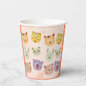 子供の誕生日パーティー動物パーティー 紙コップ (正面)