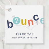 子供の誕生日パーティー感謝していユーメッセージカード フェイバータグ (正面)