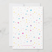 子供の誕生日パーティー招待状かわいいアイスクリームコーン 招待状 (裏面)