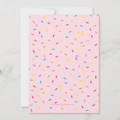 子供の誕生日パーティー招待状カラフル散布 招待状 (裏面)