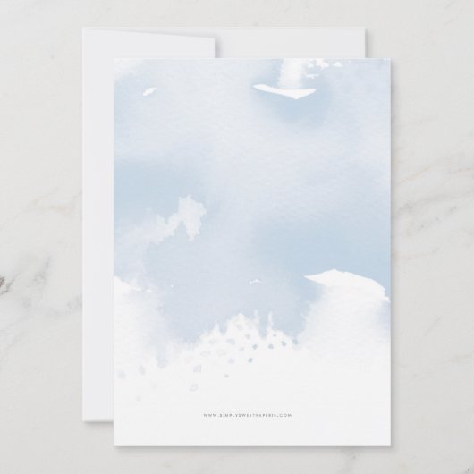 子供の誕生日パーティー招待状スワンプリンセス金ゴールドブルー 招待状 (裏面)