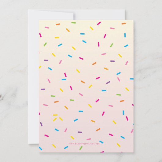 子供の誕生日パーティー招待状レトロアイスクリームコーン 招待状 (裏面)