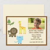 子供の誕生日パーティー招待状 招待状 (正面/裏面)