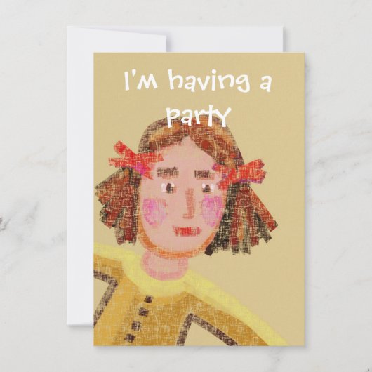 子供の誕生日パーティー招待状 招待状 (正面)