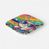 子供の誕生日パーティー猫マンガ ペーパープレート (傾斜あり)