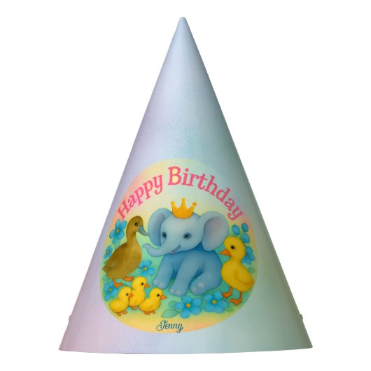 子供の誕生日パーティー用のマッチング帽子 パーティーハット (正面)
