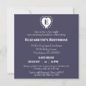 子供の誕生日パーティー眠い犬のスイーバー 招待状 (裏面)