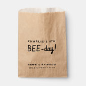 子供の誕生日パーティー素朴クラフトワイルドフラワーシード フェイバーバッグ (正面)