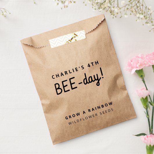子供の誕生日パーティー素朴クラフトワイルドフラワーシード フェイバーバッグ (封をした状態)
