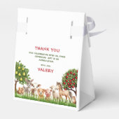 子供の誕生日パーティー農場動物のための女の子 フェイバーボックス (裏面サイド)