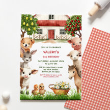 子供の誕生日パーティー農場動物のための女の子