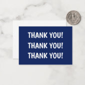 子供の誕生日パーティー青ありがとう ノートカード (正面/裏面インサイチュ)