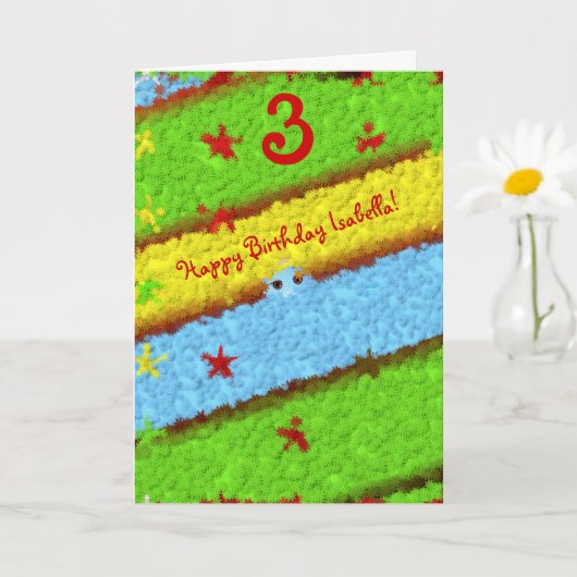 子供の誕生日パーティー カード (小さな植物)