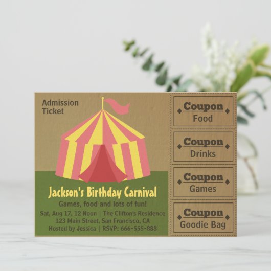 子供の誕生日パーティー:カーニバル入場券 (スタンド正面)