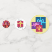 子供の誕生日パーティー コンフェッティ (裏面)