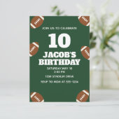 子供の誕生日パーティー - サッカー少年の誕生日招待状 招待状 (スタンド正面)