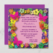 子供の誕生日パーティー:マイ·シークレット·ガーデン 招待状 (正面/裏面)