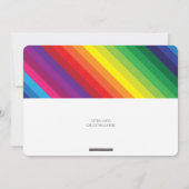 子供の誕生日パーティー　モダン　カラフル　ボールド　レインボー 招待状 (裏面)