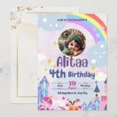 子供の誕生日パーティー 招待状 (正面/裏面)