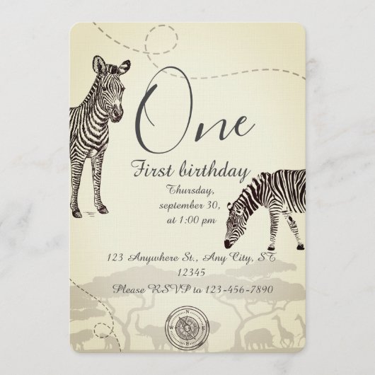 子供の誕生日パーティー 招待状 (正面)