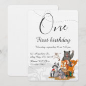 子供の誕生日パーティー 招待状 (正面/裏面)