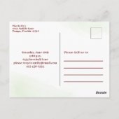 子供の誕生日パーティー 野球 カスタム ポストカード (裏面)