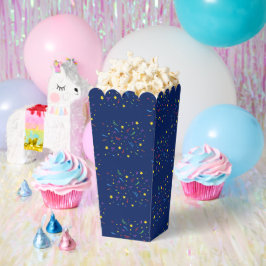 子供の誕生日パーティー 青い紙吹雪ポップコーン箱 フェイバーボックス