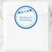 子供の誕生日パーティーDIYバンティンスティッカーは好意 ラウンドシール (バッグ)