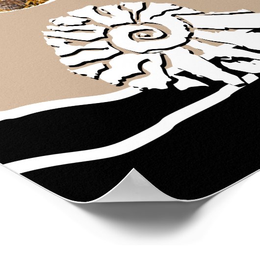 子供の誕生日ビーチパーティーフォトコラージュテンプレート ポスター (角)