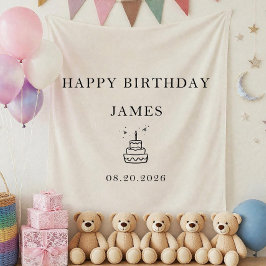 子供の誕生日ファブリックバナー、オーダーメイドファブリック タペストリー